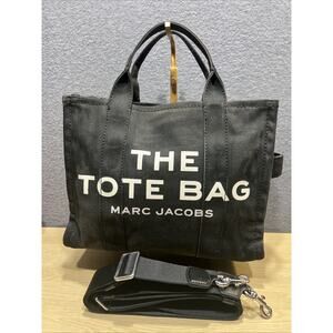 Marc Jacobs The Tote Bag Black Mini Small Canvas M0016493 001 Handbag Purse